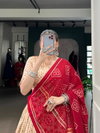 Gauri By Lnb1250 Tussar Silk With Bandhej Print With Gotta Patti Lace Lehenga With Blouse Dupatta Wholesalers In Delhi